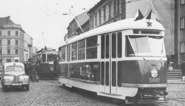 T1 Prototyp 5001 am 14.04.1952 in Prag